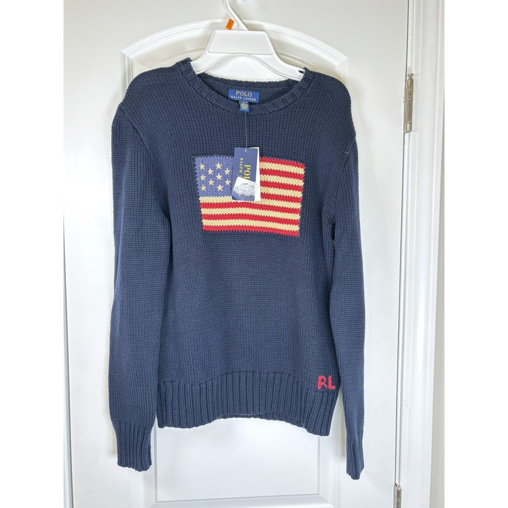 Polo Ralph Lauren Boys American Flag Sweater – New With Tags